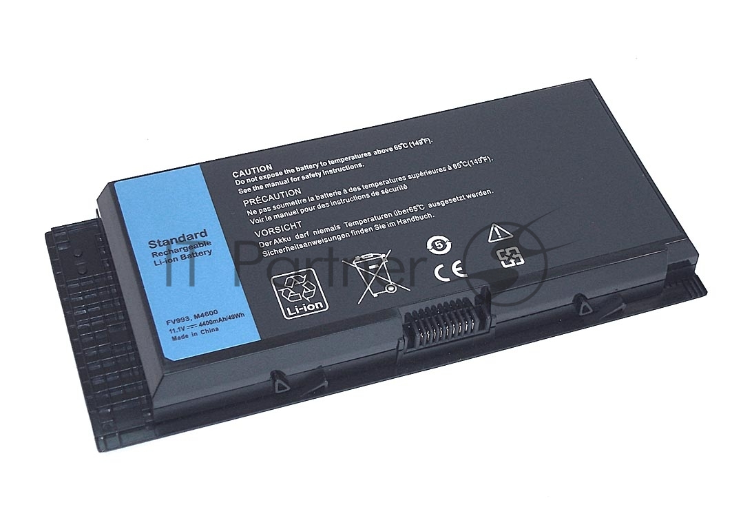 Аккумуляторная батарея для ноутбука Dell M4600 11.1V 5200mAh черная OEM