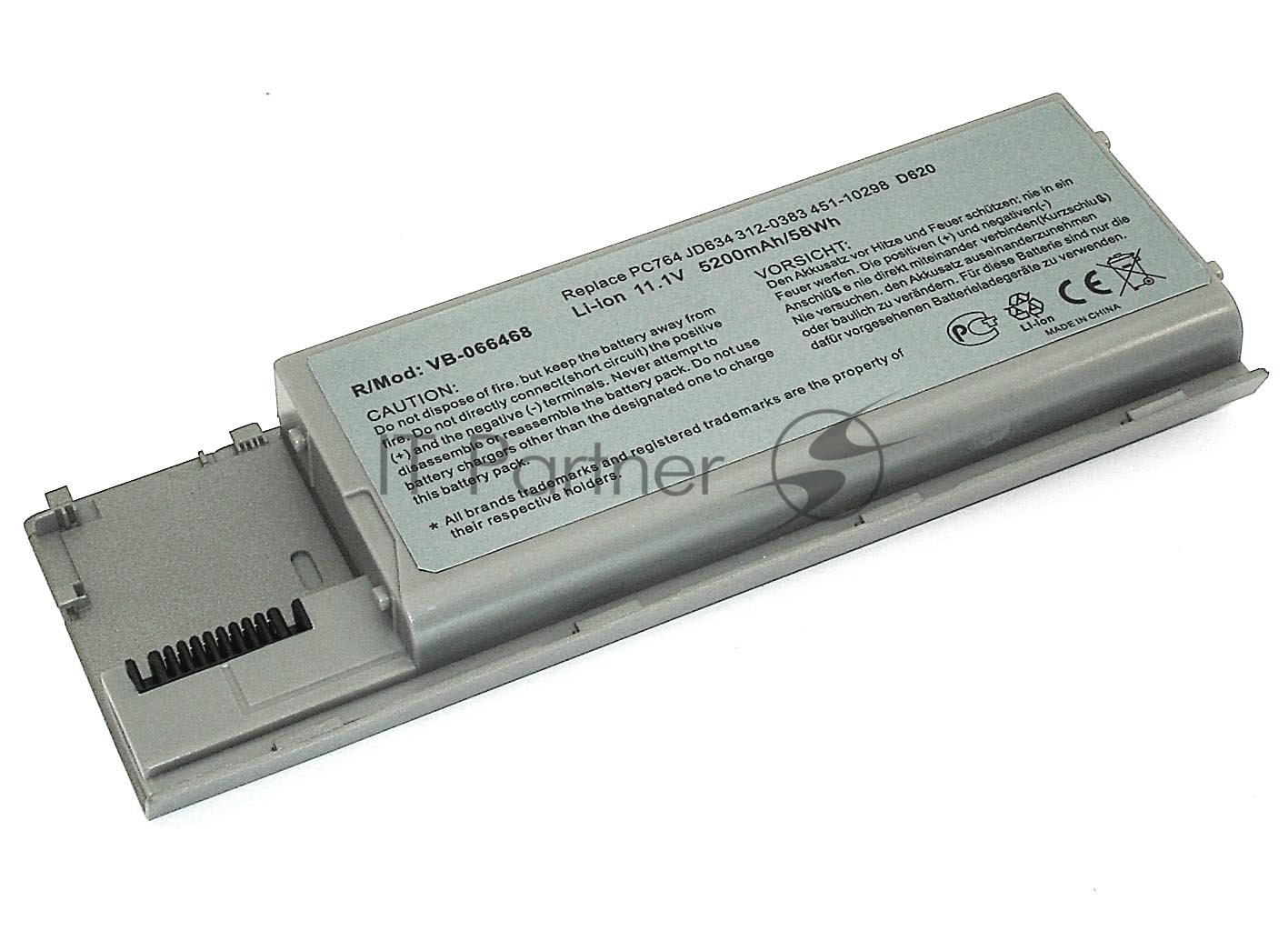Аккумуляторная батарея для ноутбука Dell Latitude D620, D630 5200mAh OEM