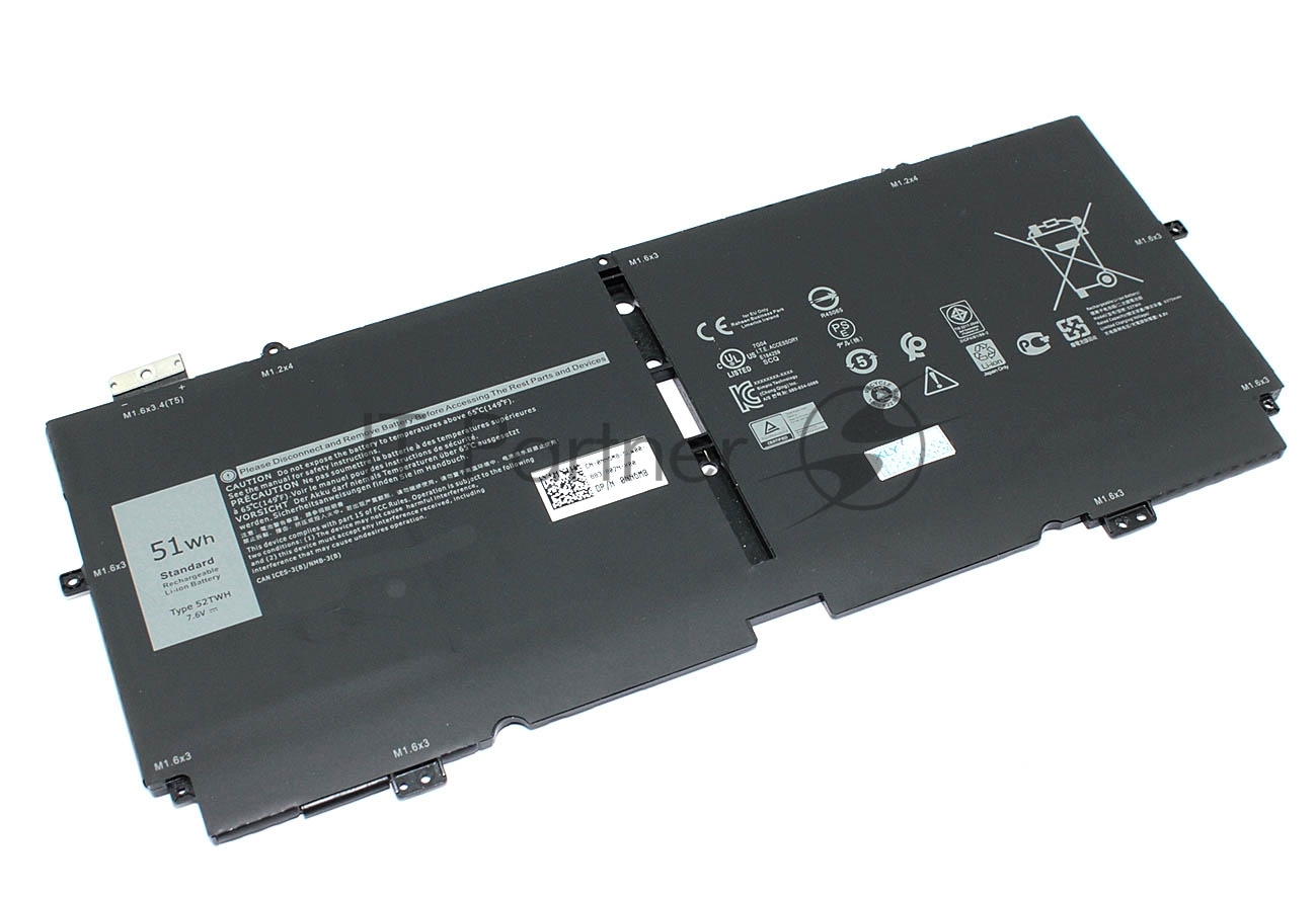 Аккумуляторная батарея для ноутбука Dell XPS 13 7390 2-in-1 7.6V 51Wh