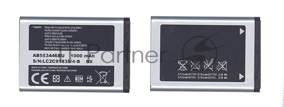 Аккумуляторная батарея AB553446BU для Samsung B2100/C3300/C5212/E1110/E1130/i320/P900 800mAh