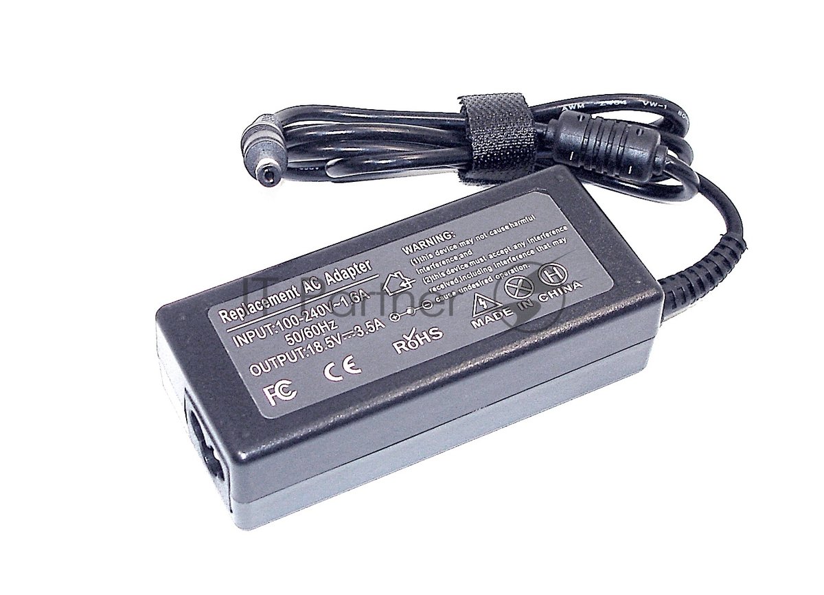 Блок питания для монитора и телевизора LCD 18.5V 3.5A 65W (5.5x2.1мм) 619556-001 HP 2310ei OEM