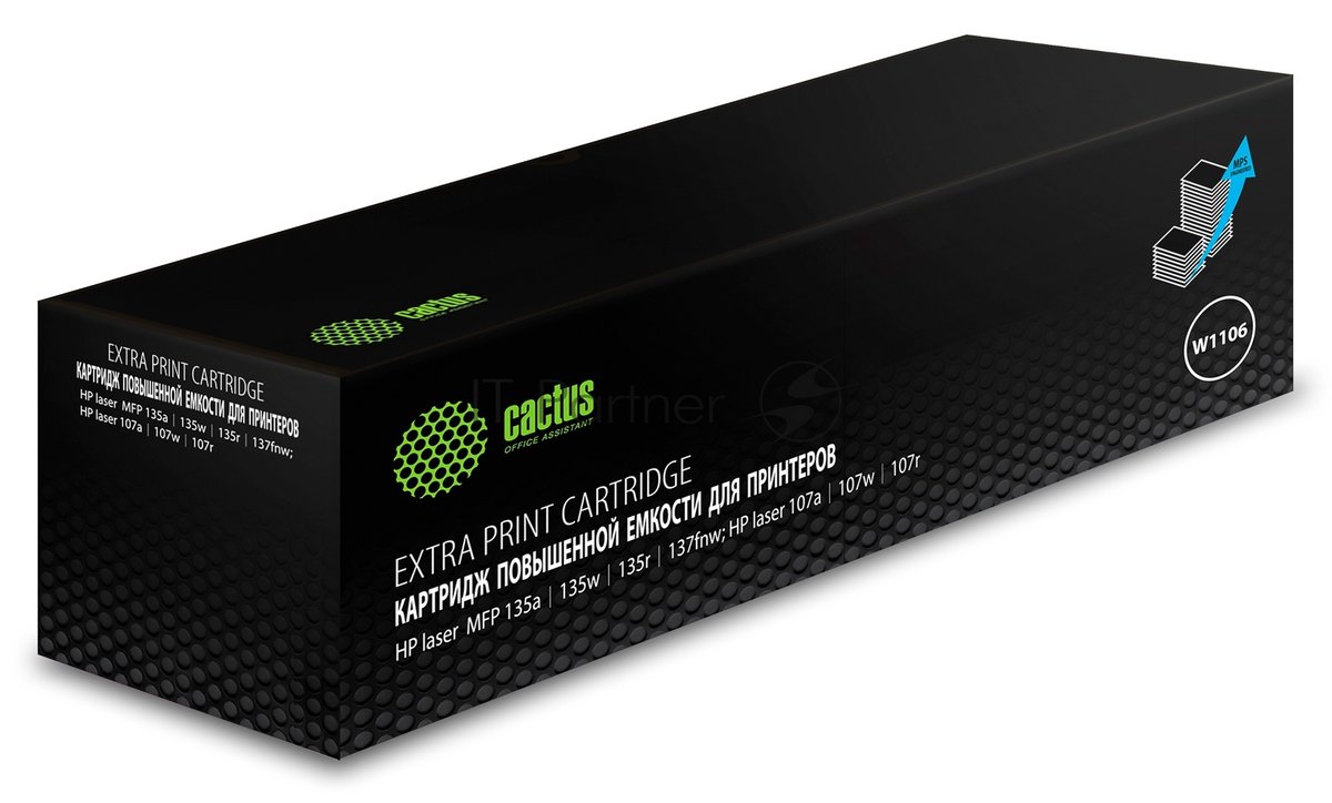Картридж лазерный Cactus CSP-W1106-MPS черный (5000 стр.) для HP Laser 107a/107r/107w/135a MFP/135r MFP/135w MFP/137fnw MFP