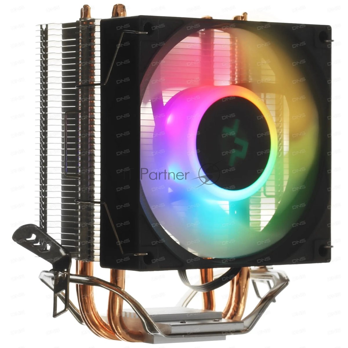Кулер для процессора DEEPCOOL AG300 LED, 92 мм, алюминий/медь, 3050 об/мин, 30.5 дБ, 4 pin, 150 Вт, 129 мм