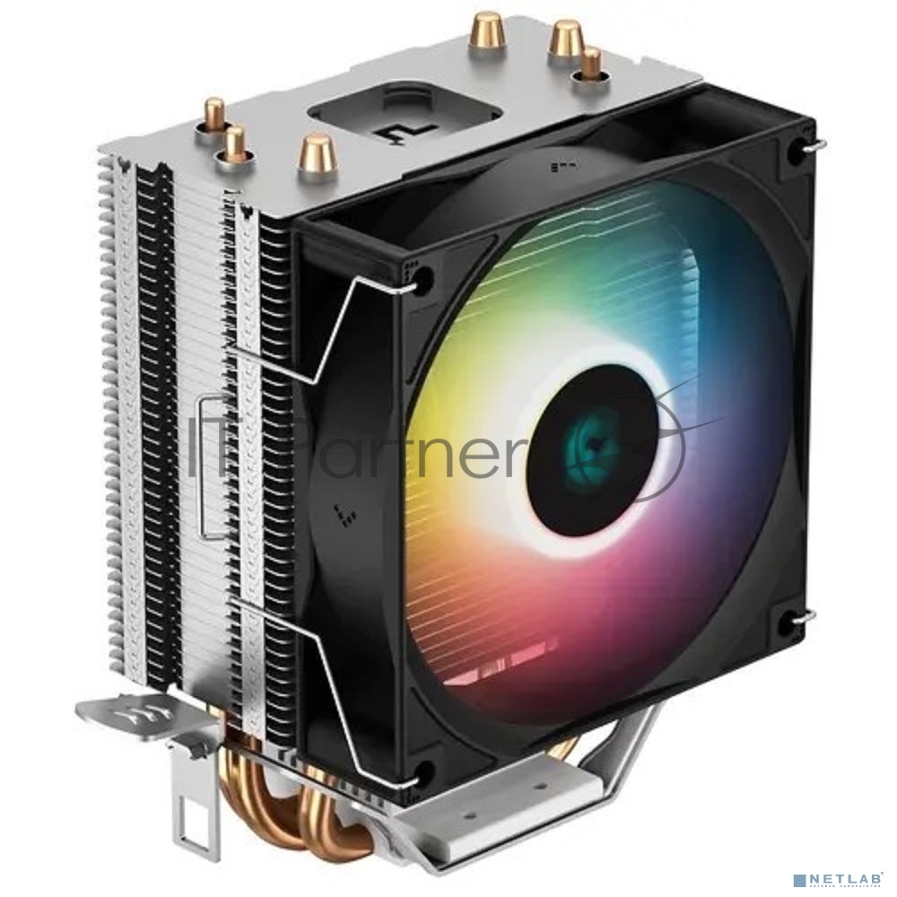 Кулер для процессора DEEPCOOL AG300 LED, 92 мм, алюминий/медь, 3050 об/мин, 30.5 дБ, 4 pin, 150 Вт, 129 мм