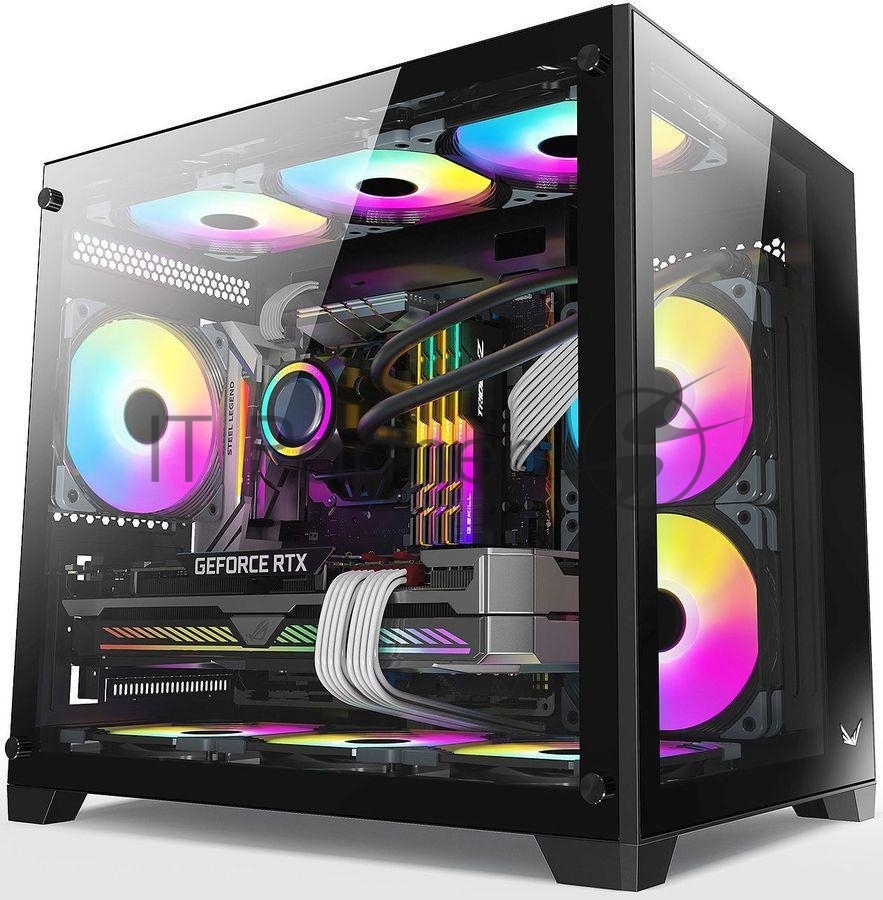 Компьютерный корпус AeroCool/Formula Crystal Z5 черный без БП mATX 1x120мм 2xUSB 2.0 1xUSB 3.0 audio bott PSU