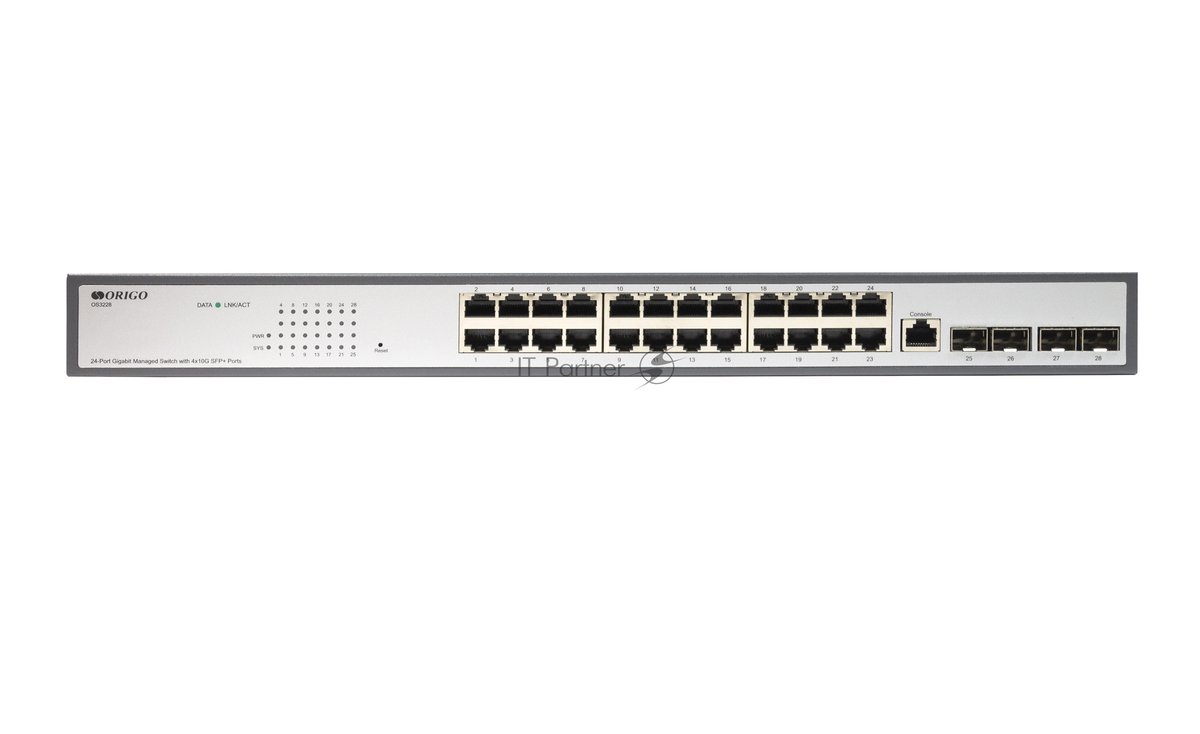 Коммутатор ORIGO OS3228/A1A, L3, 24×1GbE, 4×10G SFP+