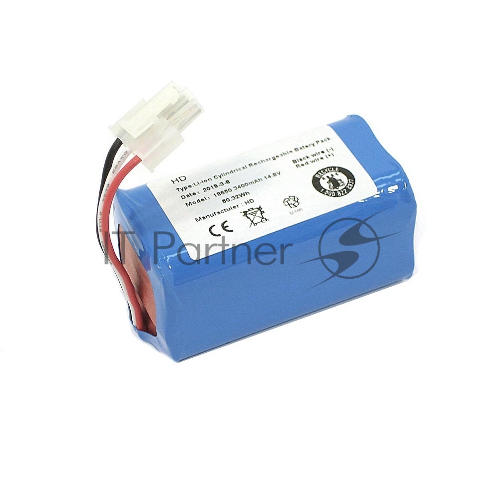 Аккумулятор для пылесоса iClebo Arte, Pop, Smart (EBKRWHCC00978). Li-ion, 3400mAh, 14.4V oem