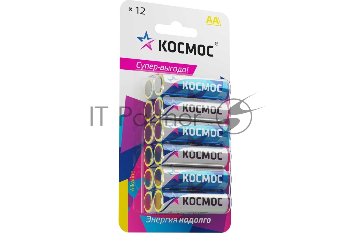 Элемент питания алкалиновый AA/LR6 BP-12 (блист.12шт) КОСМОС KOCLR6BL12