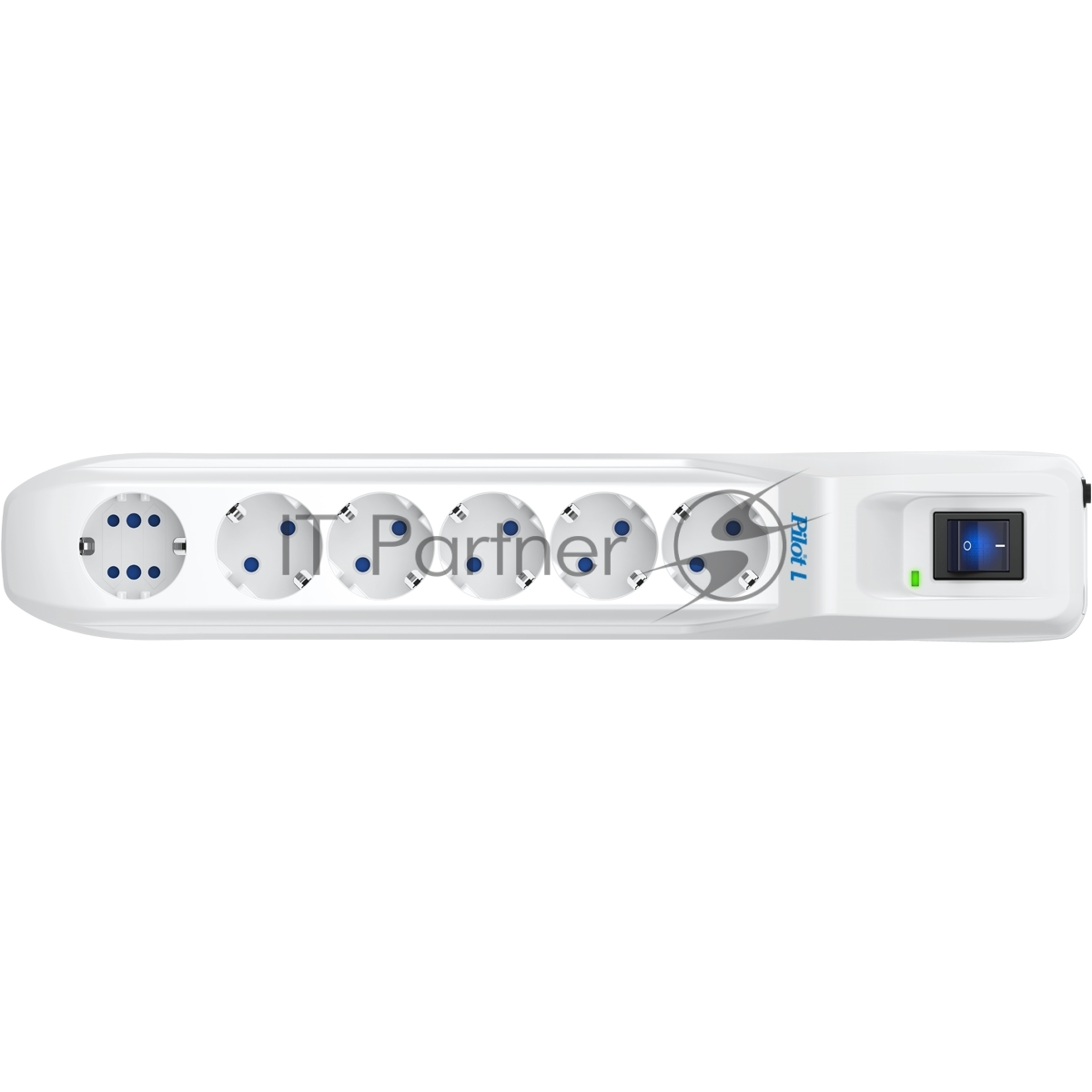 Сетевой фильтр Pilot L GP 6 розеток (5 евро + 1GP) 7 м/Surge protector Pilot L GP 6 outlets (5 EUR + 1GP) 7 m белый