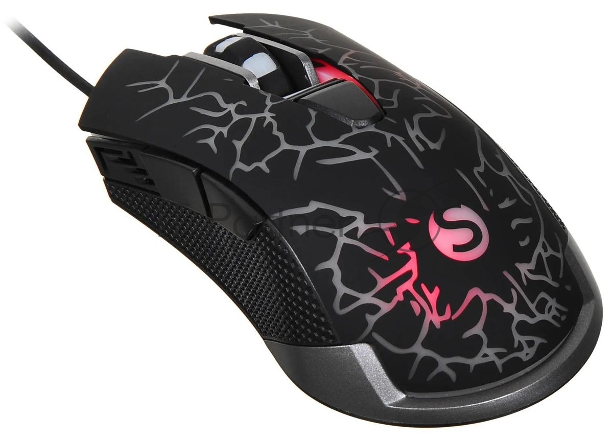 Мышь проводная SunWind SW-M705G черный, 3600 dpi, USB, кнопки - 6