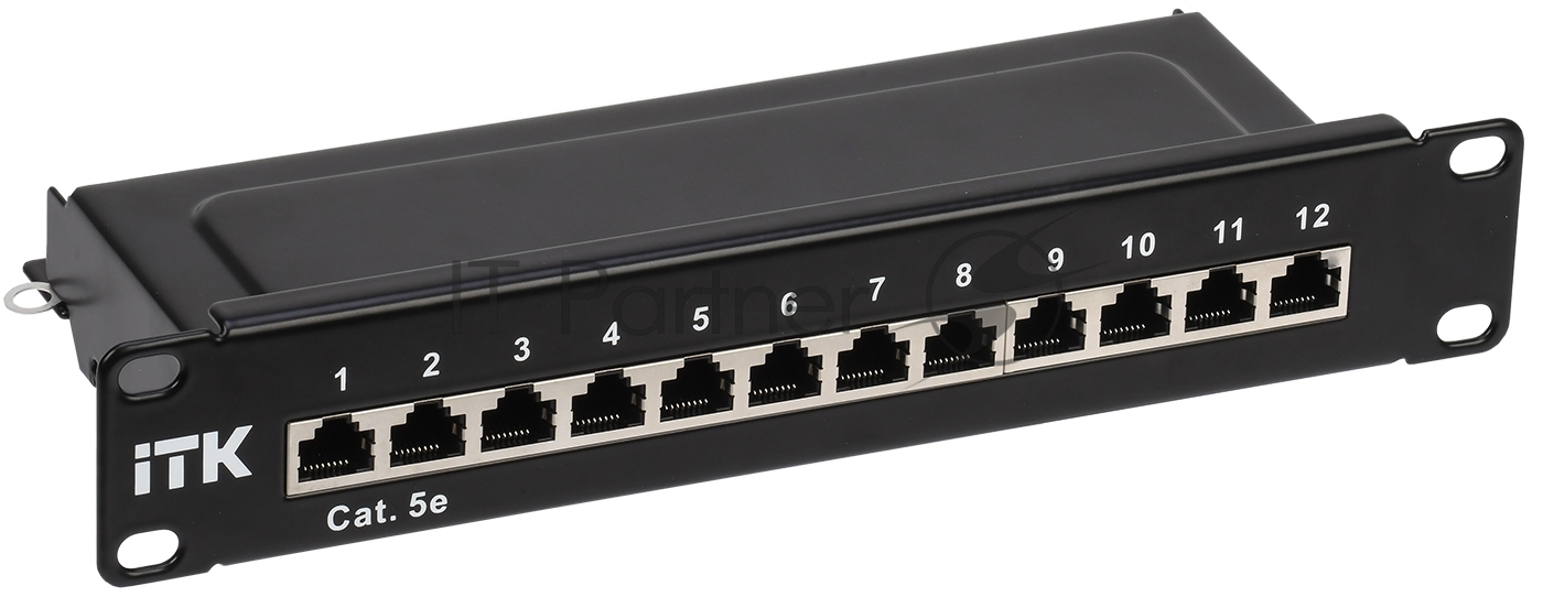 Патч-панель IEK ITK 1U кат.5E STP 12 портов 10" Dual IDC