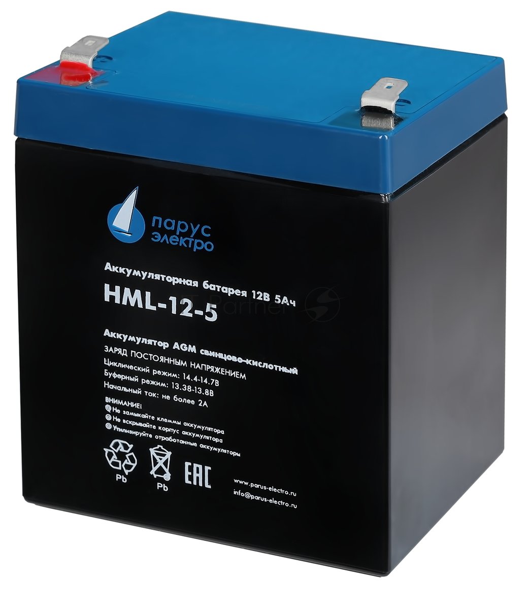 Батарея для ИБП Парус электро - HML, 5,2А/ч, 12В, Internal, Faston F2 (T2), HML-12-5
