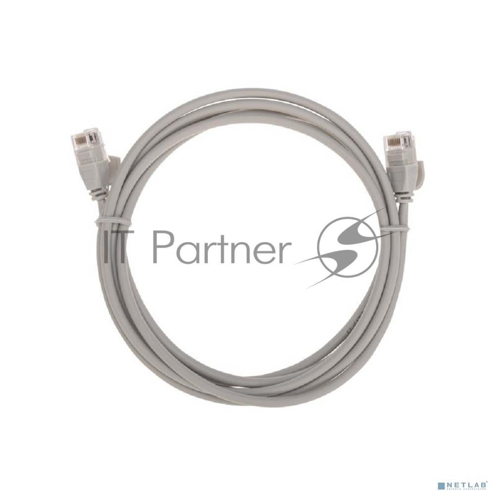 Патч-корд U/UTP Rexant cat.6a (10G), RJ45-RJ45, неэкранированный, 28AWG, LSZH, серый, 2 м