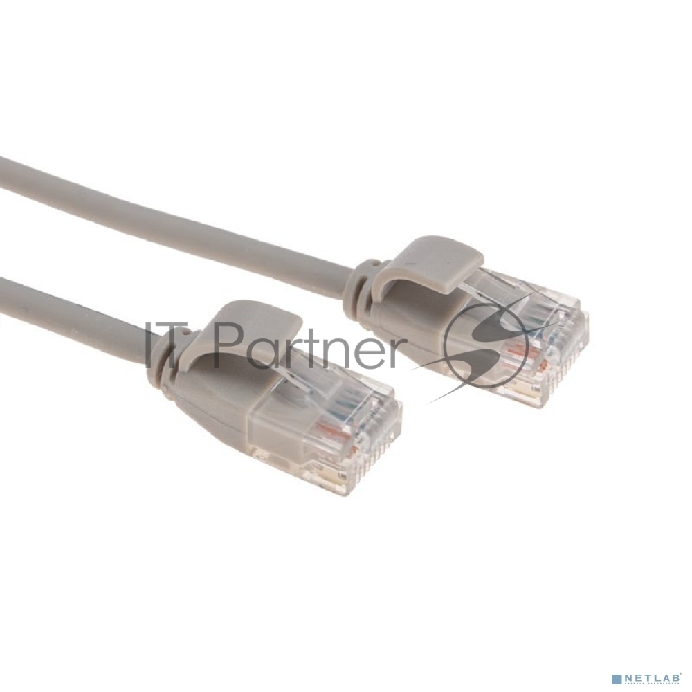 Патч-корд U/UTP Rexant cat.6a (10G), RJ45-RJ45, неэкранированный, 28AWG, LSZH, серый, 2 м