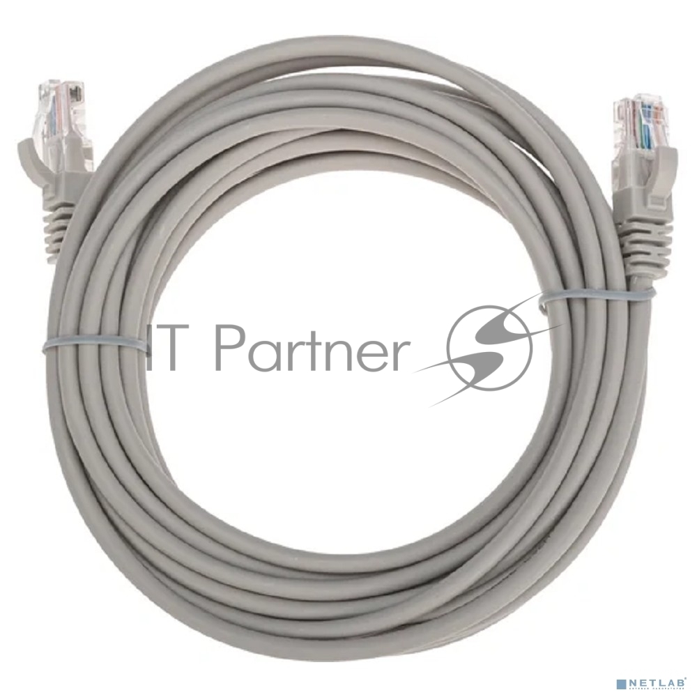 Патч-корд U/UTP Rexant cat.5e, RJ45-RJ45, 26AWG, ZH нг(А)-HF, серый, 5 м