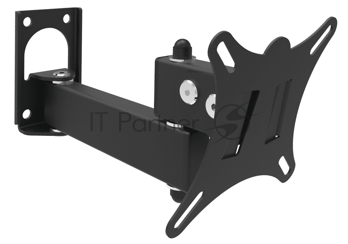 Кронштейн LE'STER LST-101.04 ТВ 10"- 32" vesa 100x100, черный, 1 колено