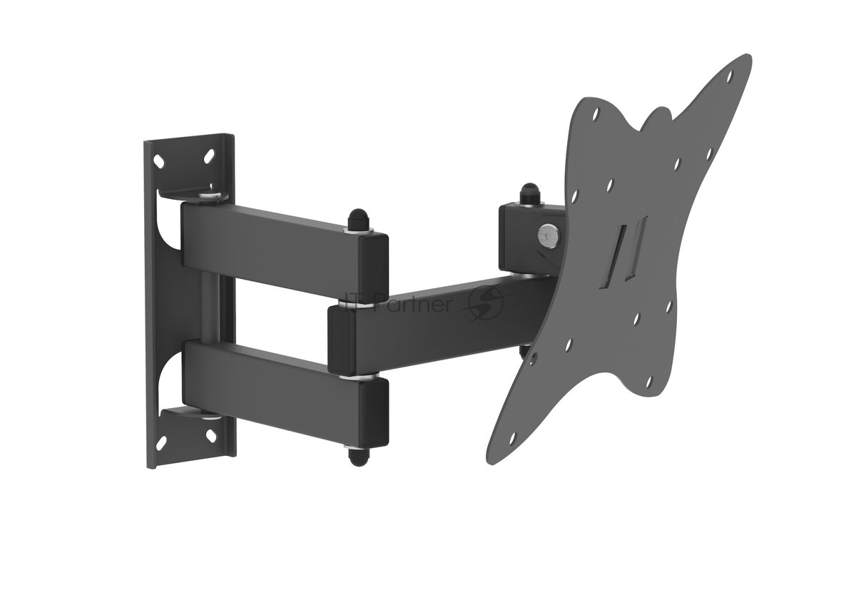 Кронштейн LE'STER LST-201.05 ТВ 10"- 55" vesa 200x200, черный, 2 колена
