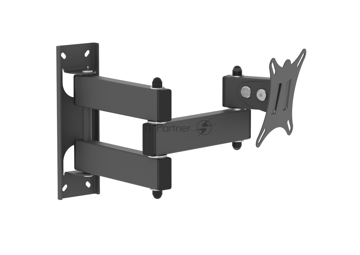 Кронштейн LE'STER LST-101.05 ТВ 10"- 32" vesa 100x100, черный, 2 колена