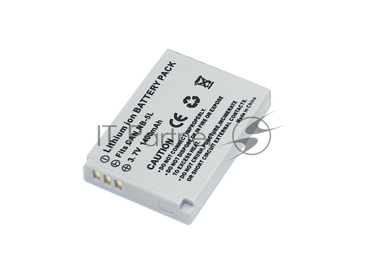 Аккумуляторная батарея для фотоаппарата Canon Digital IXUS 800 (NB-5L) 3,7V 1400mAh Li-ion