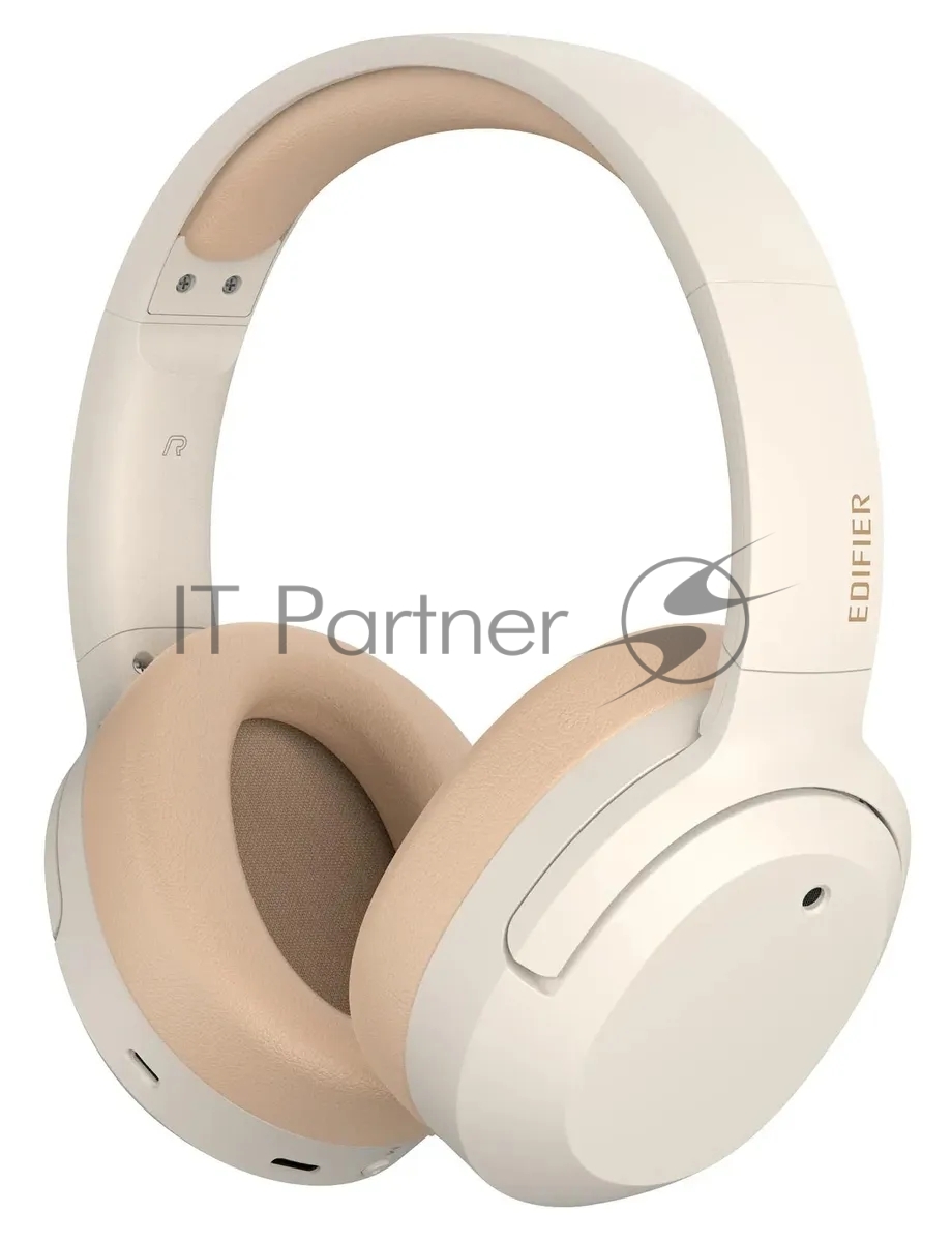 Беспроводные/проводные наушники Edifier W820NB Plus слоновая кость, полноразмерные, Bluetooth + USB-C, активное шумоподавление