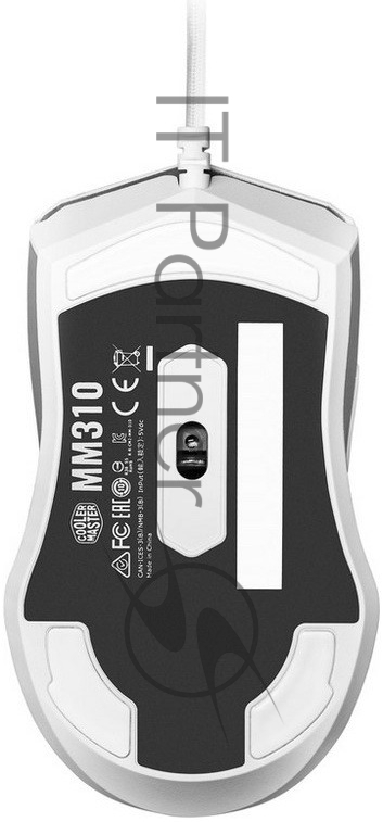 Мышь проводная Cooler Master MM-310-WWOL1 белый, 12000 dpi, USB Type-A, кнопки - 6