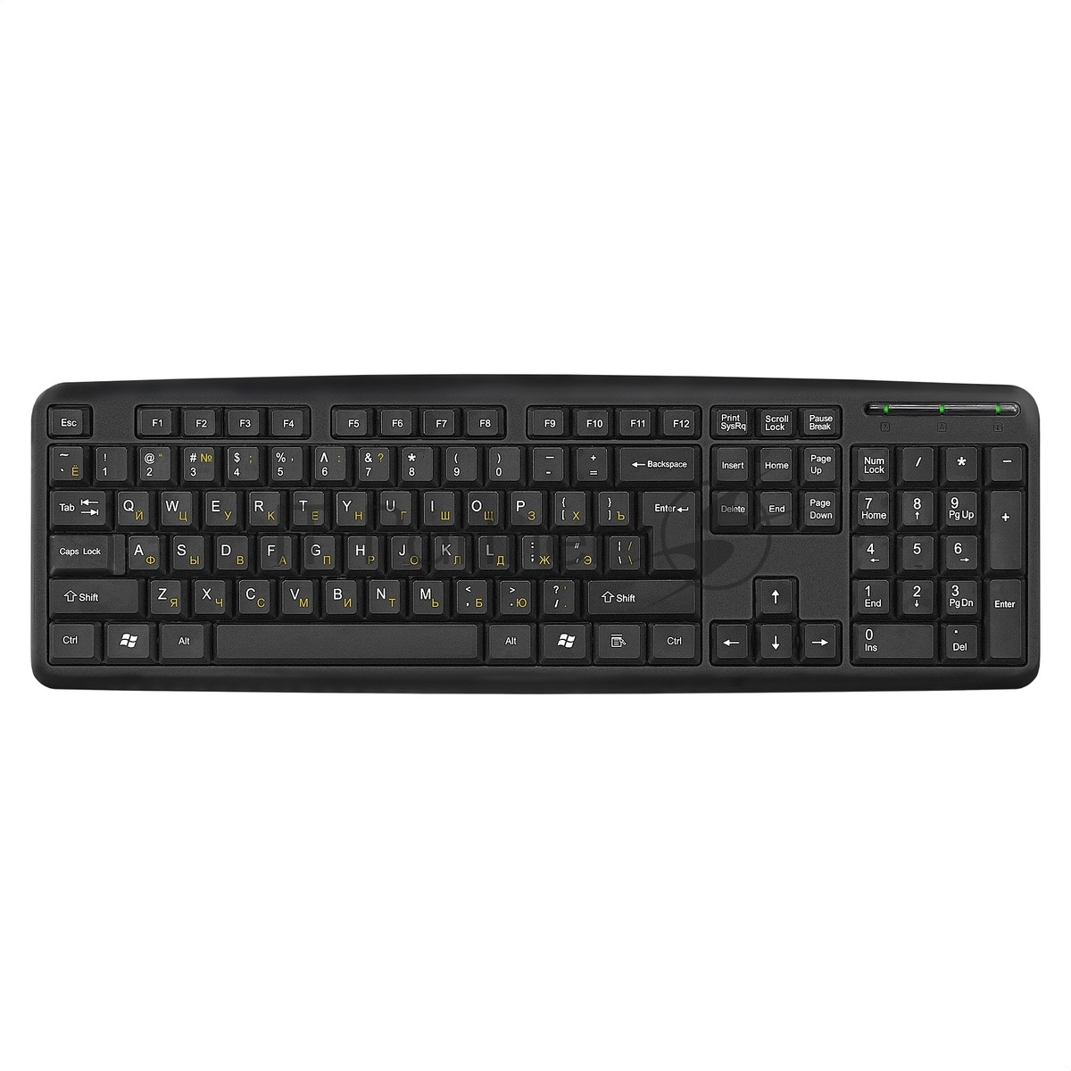 Exegate EX293971RUS Клавиатура ExeGate LY-331S (USB, полноразмерная, влагозащищенная, 104кл., Enter большой, длина кабеля 1,7м, черная, RTL)