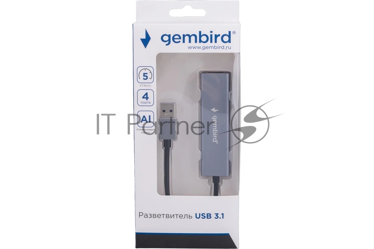 USB-концентратор Gembird UHB-C464, USB 3.0, USB 4 порта, USB