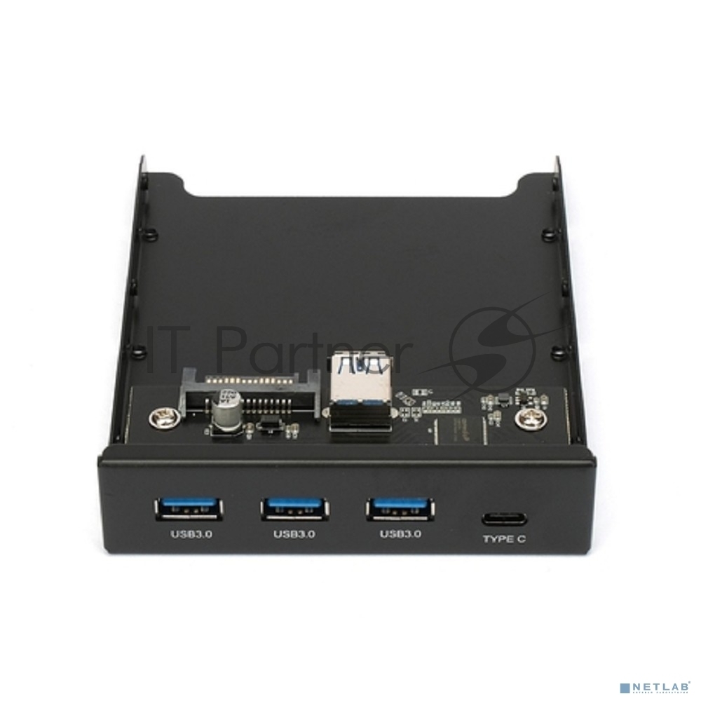 Планка USB 3.0 на переднюю панель 3.5" Gembird, FP3.5-USB3-3A1C, USB/Type-C, USB-A 3.0/Type-C