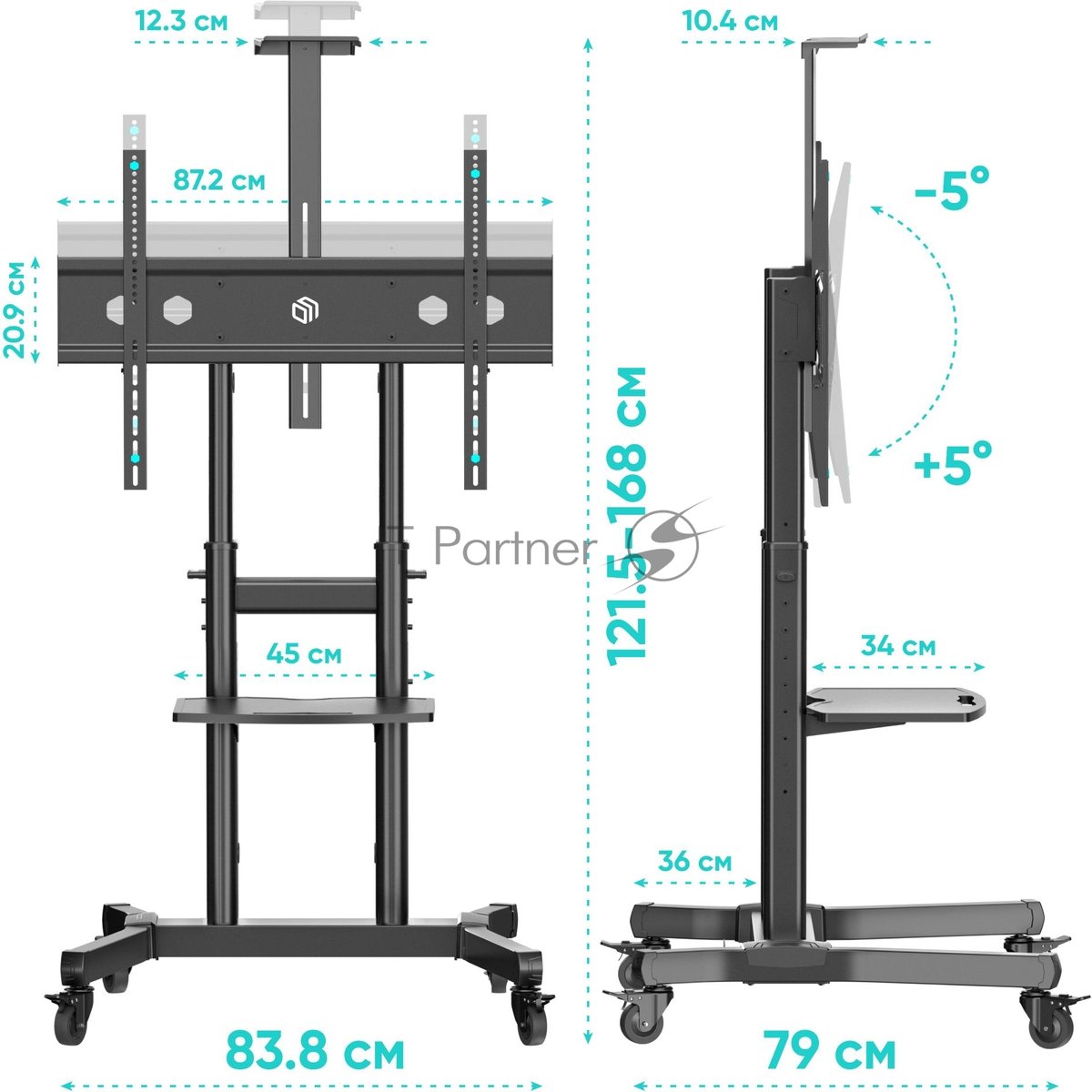 Стойка ONKRON TS1891 черный