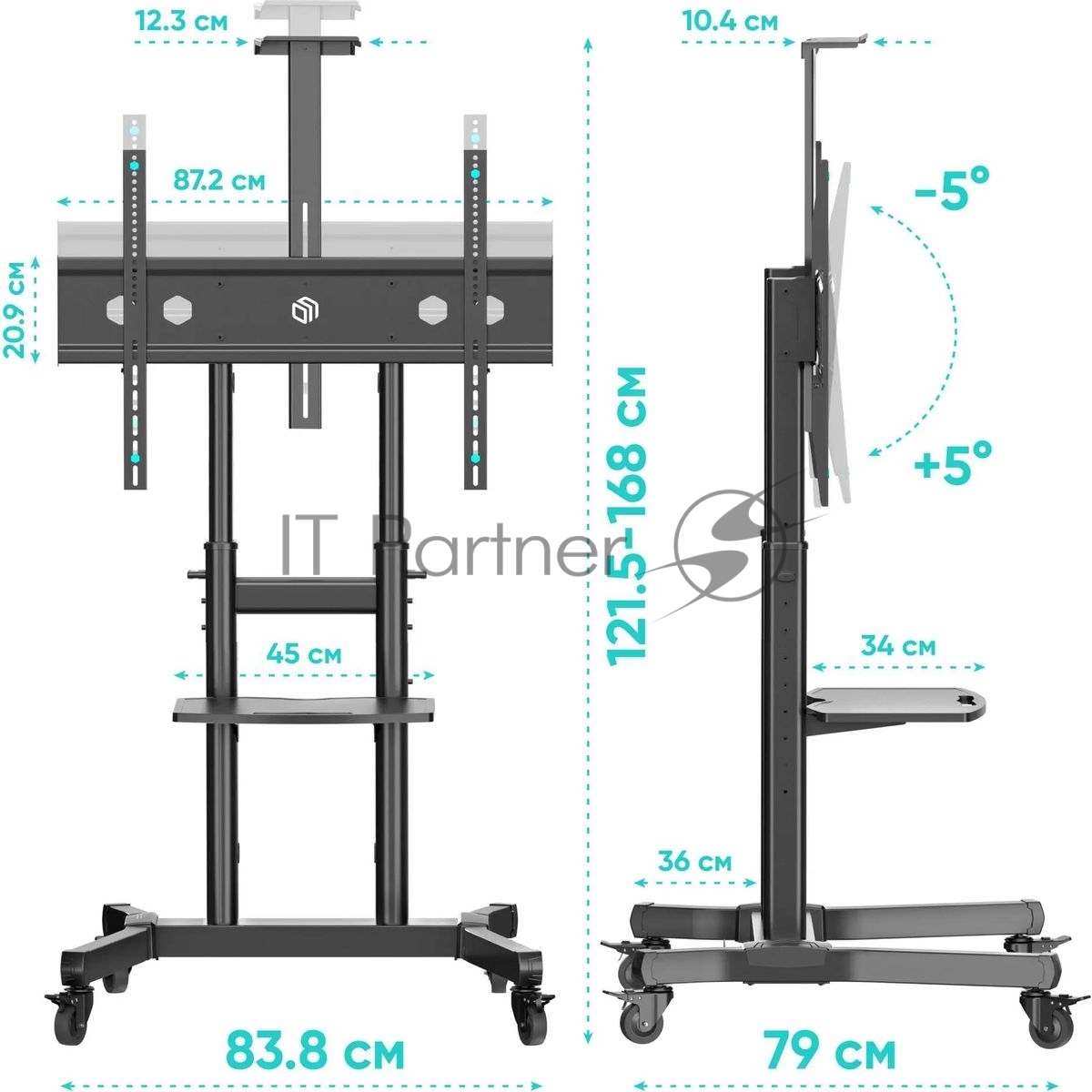 Стойка ONKRON TS1891 черный