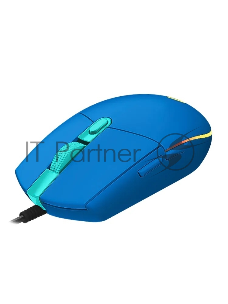 Мышь проводная Logitech G102 LIGHTSYNC синий, 8000 dpi, USB, кнопки - 6
