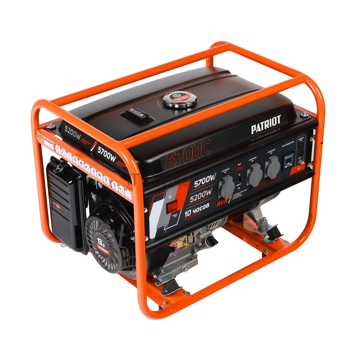 Электрогенератор бензиновый Patriot GRS 6700C, 5.7 кВт, 70 дБ, 73 кг