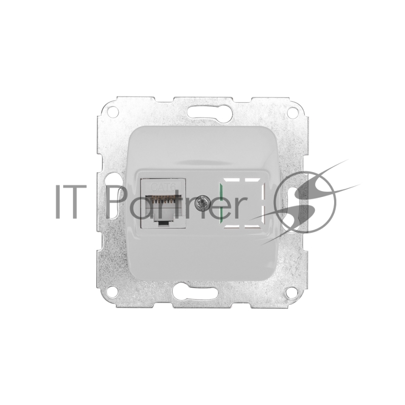Розетка компьютерная Kranz RJ45 DEA с/у мех. белый