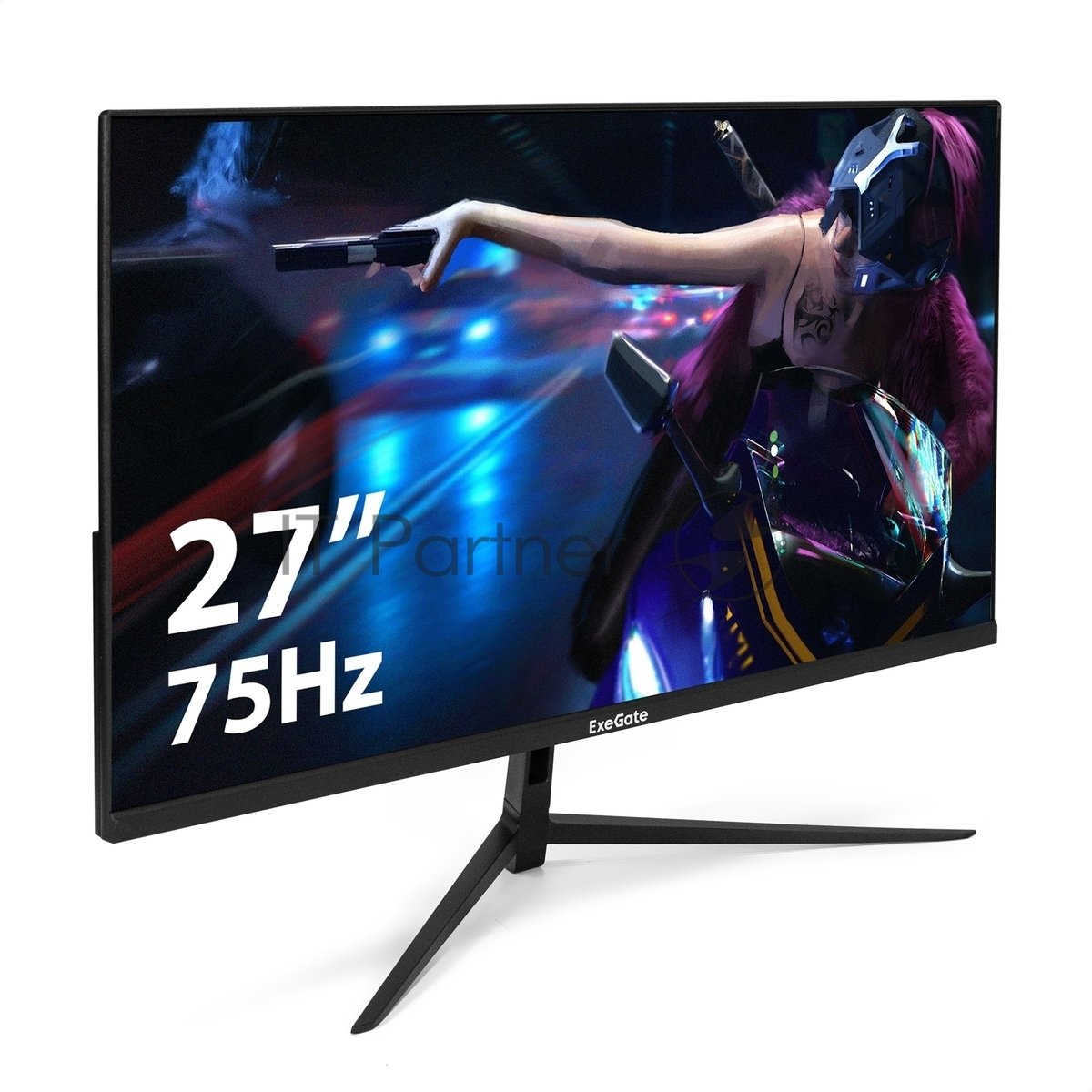 LCD ExeGate 27" EV2707 ProSmart черный {VA 1920x1080 75Hz 5ms 16:9 250cd 4000:1 178/178 D-Sub HDMI1.4 VESA регулировка наклона} [EX294428RUS]