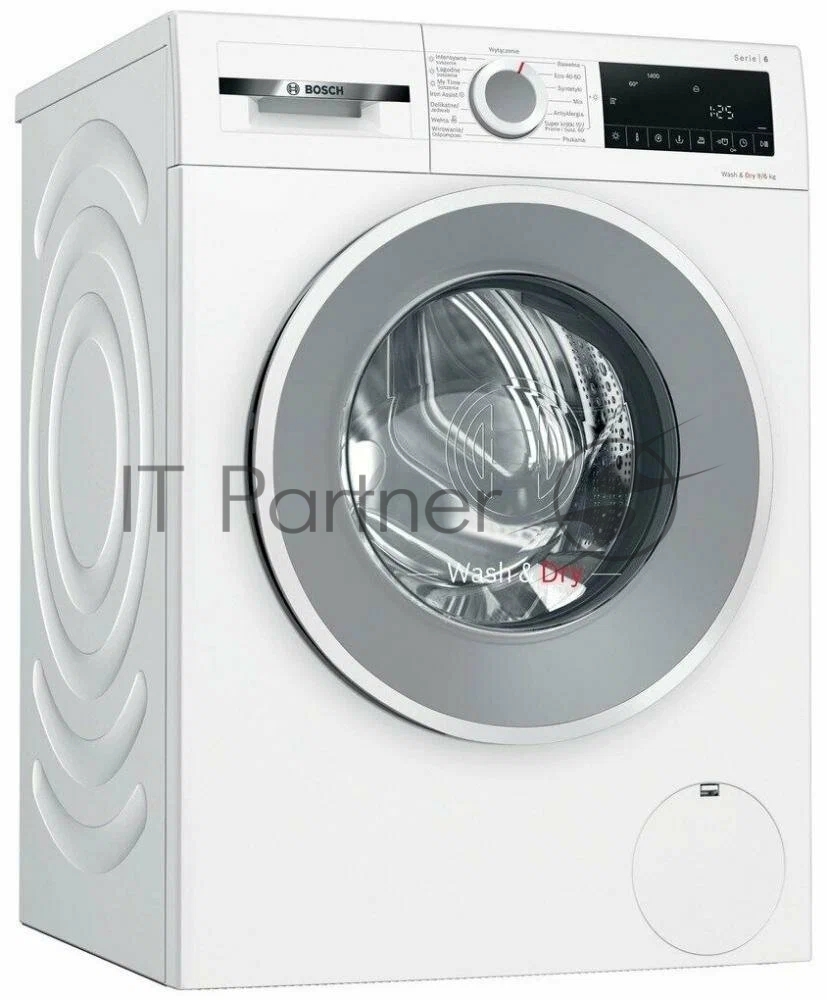 Стирально-сушильная машина Bosch WNA144VLSN белый, загр.фронтальная, макс.: 9 кг, 1400 об/мин, класс: Е