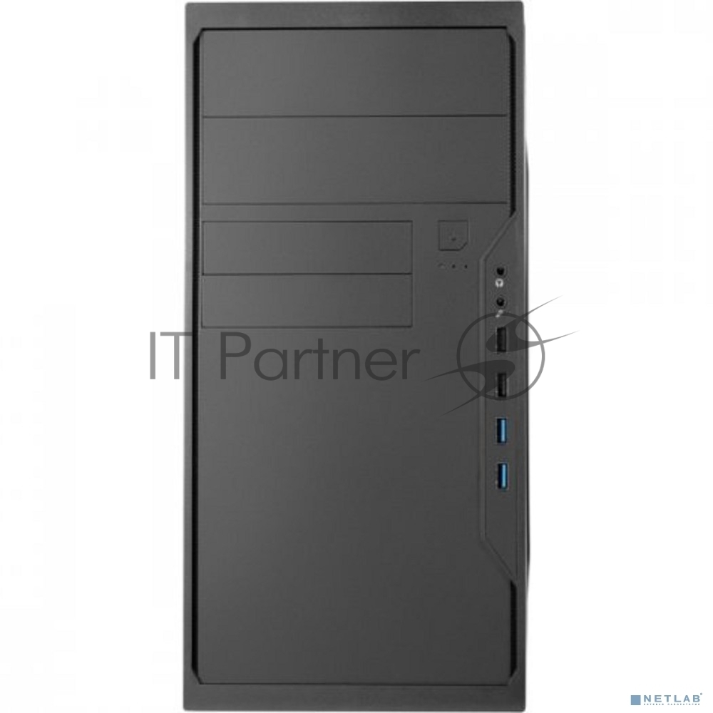 Корпус с блоком питания 450Вт./ Case Foxline FL-733R-FZ450R-U32H-NRPmATX case, black, w/PSU 450W 12cm, w/2xUSB2.0, w/2xUSB3.0, w/P-lock, w/E-lock support, w/rear LED lighting button,w/top handle, w/pwr cord, w/o FAN