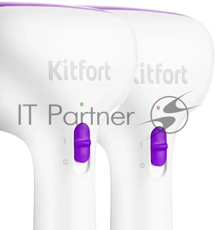 Отпариватель Kitfort КТ-998-1 фиолетовый/белый, 1000 Вт, 18 г/мин, 100 мл