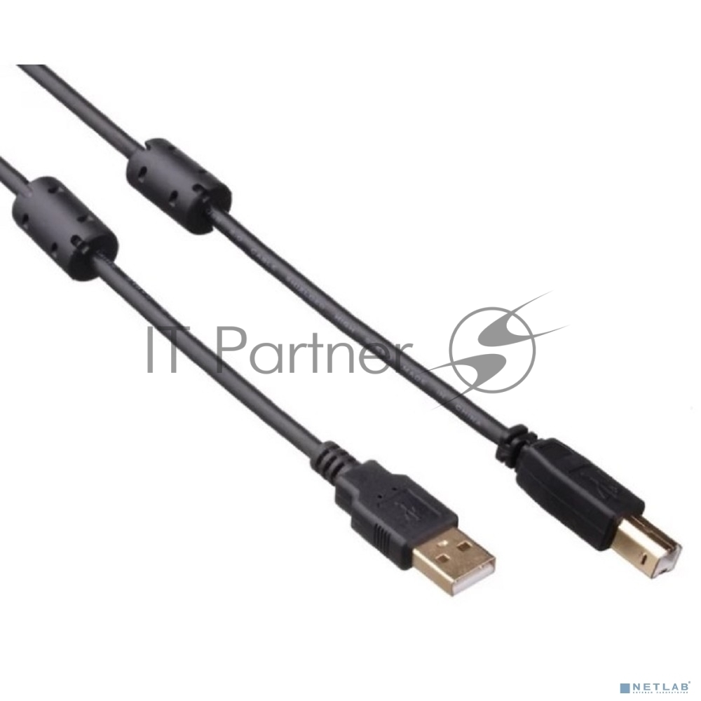 EX294748RUS - Кабель USB A-B Exegate EX-CCF-USB2-AMBM-4.5 EX294748RUS  , ферритовые фильтры, 4,5м 2  фильтра