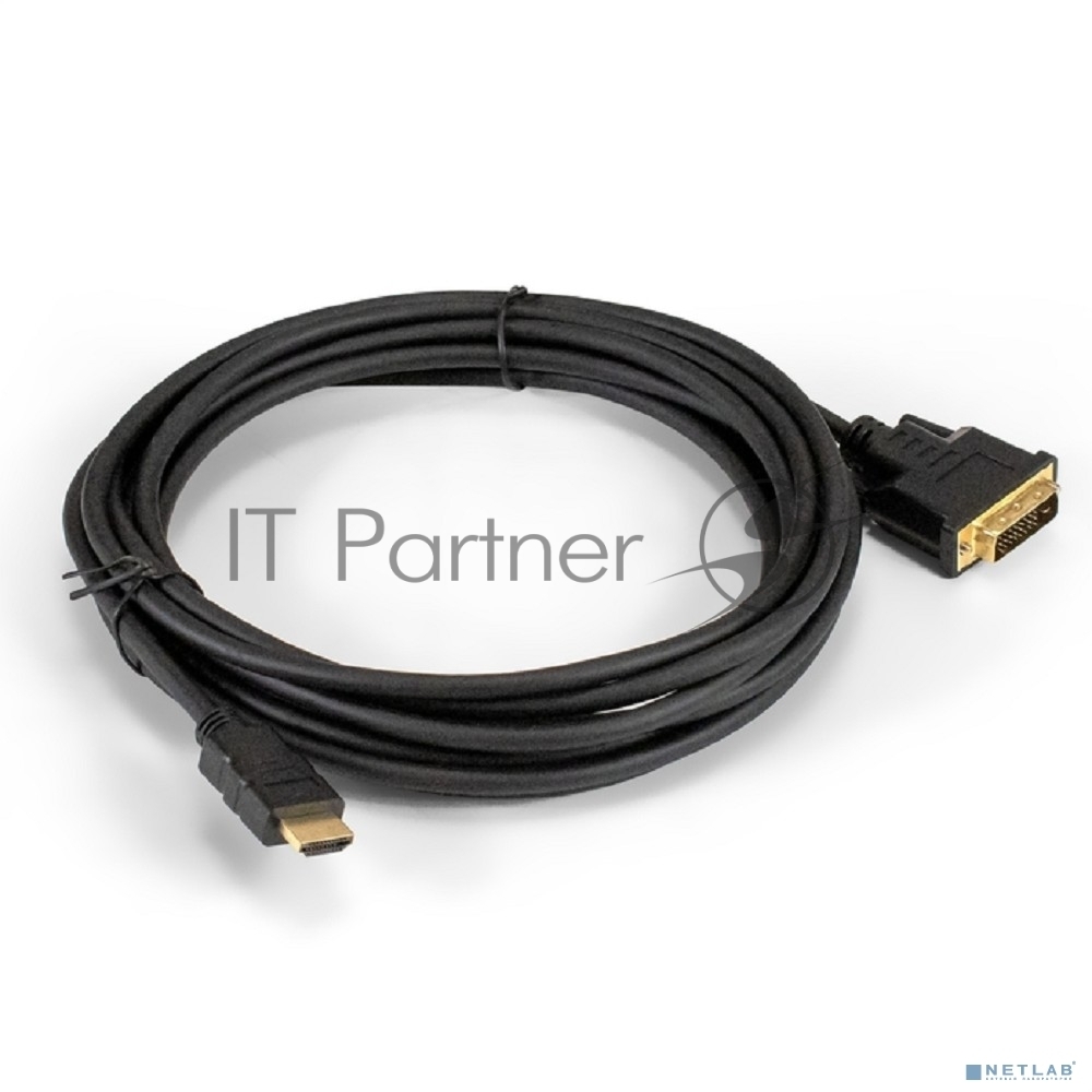 Exegate EX294674RUS Кабель HDMI-DVI-D ExeGate EX-CC-HDMIM-DVI2M-5.0 (19M/(24+1)M, dual link, 5м, позолоченные контакты)
