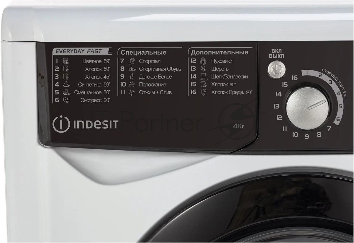 Стиральная машина Indesit MyTime EWUD 4105 BK CIS белый, загрузка фронтальная 4 кг, 1000 об/мин., класс: А