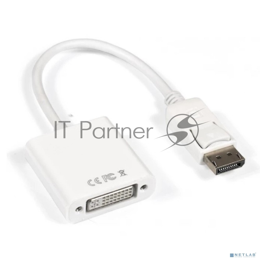 Exegate EX294676RUS Кабель-переходник DisplayPort-DVI-D ExeGate EX-A-DPM-DVIF-0.15 (20M/29F, 0,15м, позолоченные контакты)