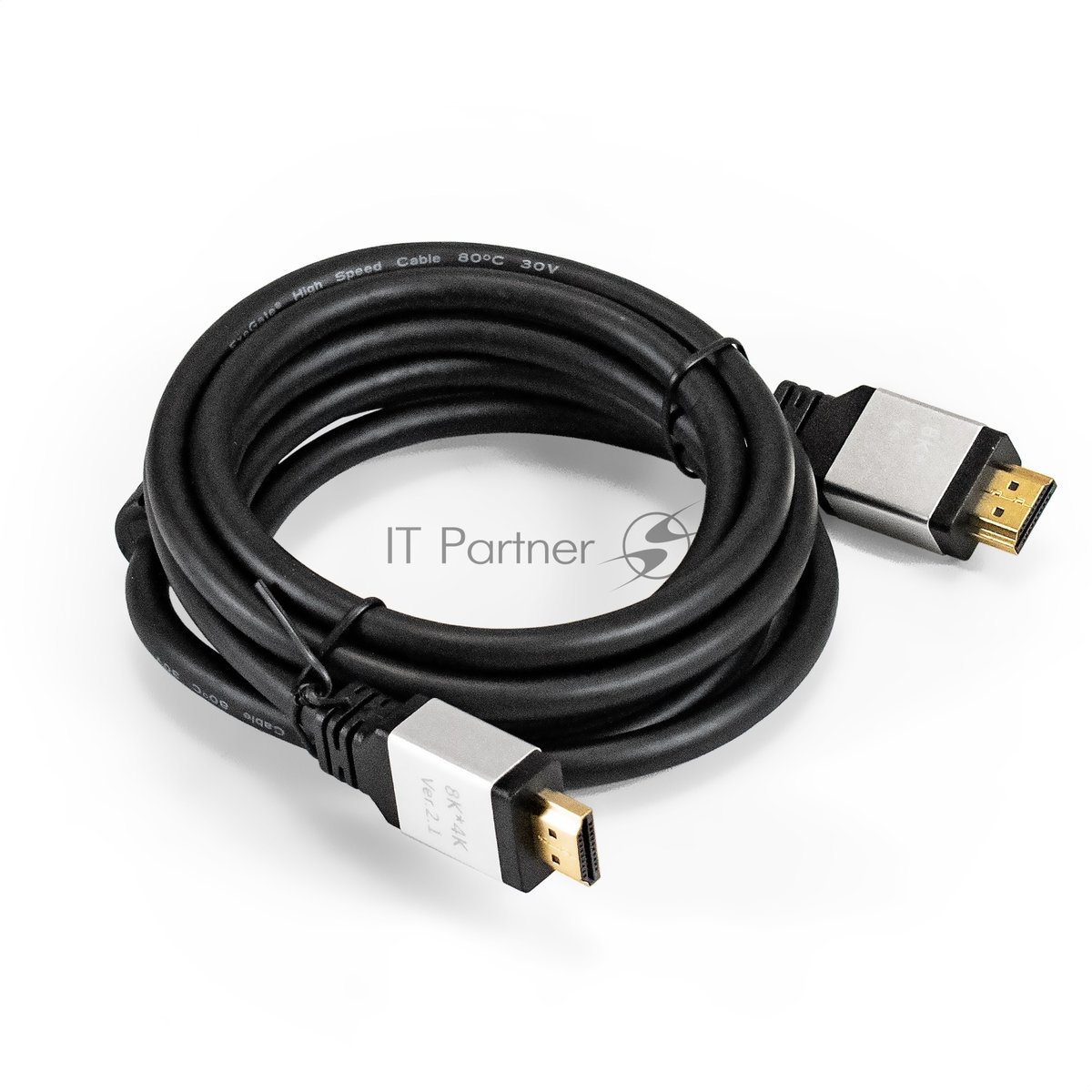 Exegate EX294702RUS Кабель HDMI ExeGate EX-CC-HDMI8K-2.0 (19M/19M, v2.1, 2м, 8K UHD, Ethernet, позолоченные контакты)