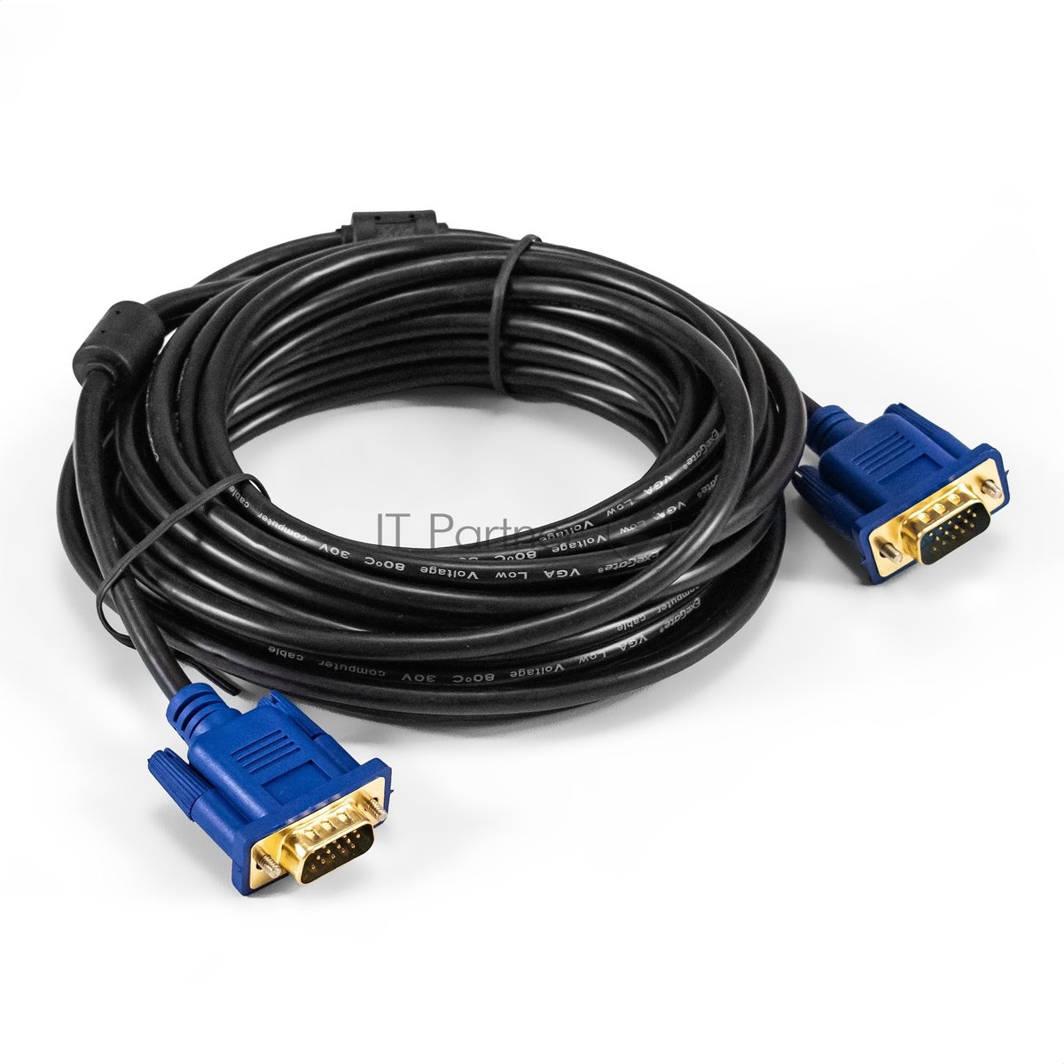 Exegate EX294726RUS Кабель VGA Pro ExeGate EX-CC-PVGA-15M15M-7.5 (15M/15M, 7,5м, 2 фильтра, позолоченные контакты, экран)