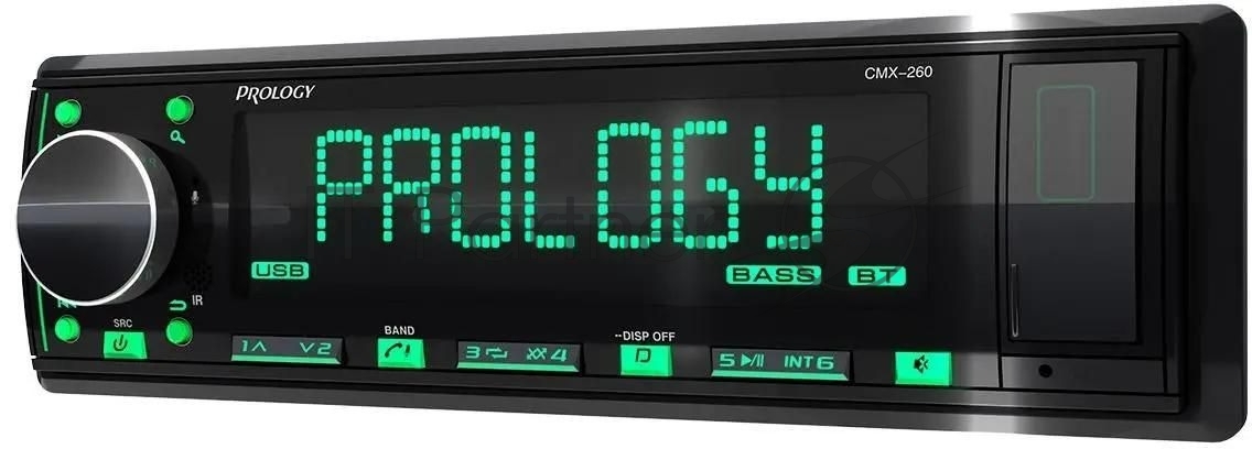 Автомагнитола Prology CMX-260, 1 DIN, Bluetooth, USB Type-A, AUX, пульт ДУ