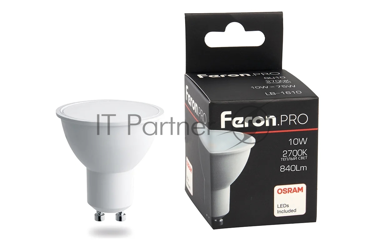 Светодиодная лампочка Feron PRO LB-1610 2700K (10 Вт, GU10)