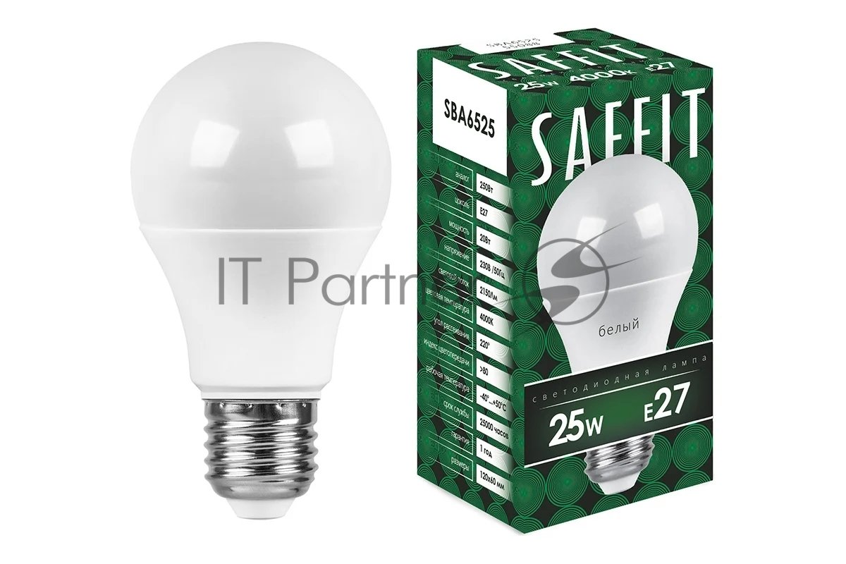 Лампа светодиодная SAFFIT SBA6525 (55088) 25Вт Е27 белый