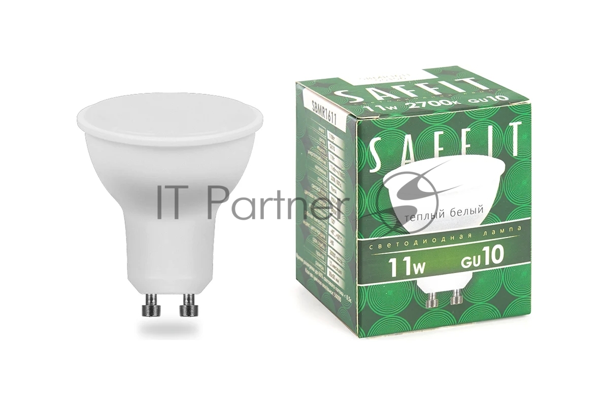 Лампа светодиодная SAFFIT SBMR1611 (55154) 11Вт 230В GU10 теплый