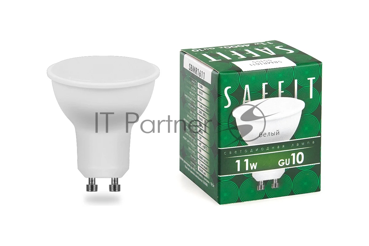 Лампа светодиодная SAFFIT SBMR1611 (55155) 11Вт 230В GU10 белый