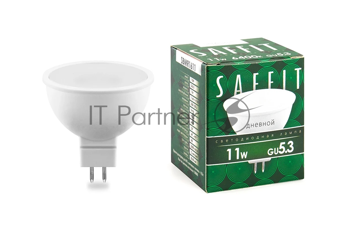 Лампа светодиодная SAFFIT SBMR1611 (55153) 11Вт 230В GU5.3 дневной