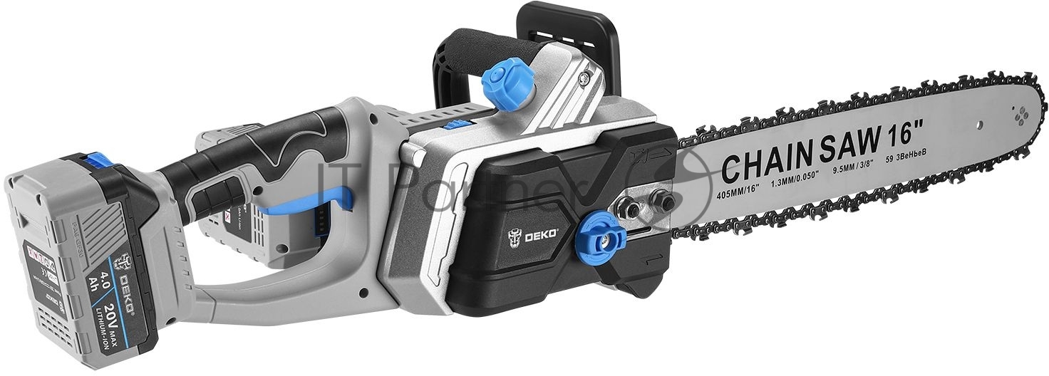 Пила цепная аккумуляторная в кейсе DEKO DKCHS 40 PRO [063-4357] 2х20В, 2x4.0А·ч, 2 з/у